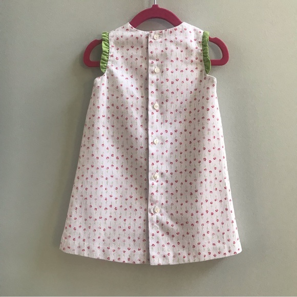 Luli & Me Green and White Floral Dress, Size 12 Months. - Picture 4 of 7